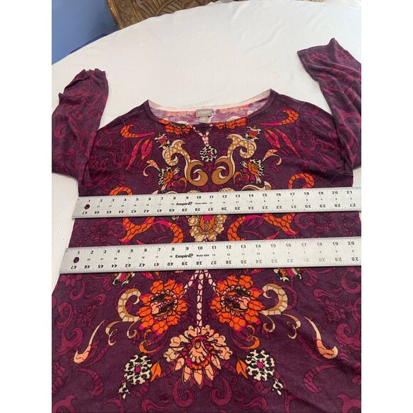 NWT Chico’s Mixed Soirée Boat Neck Pullover Sweater Purple Size 3 US XL New - Picture 5 of 7